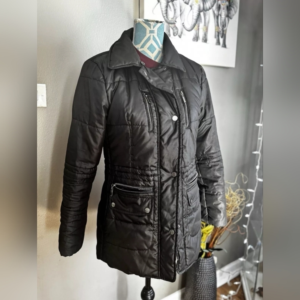 Fleet Street Womens Winter Coat Jacket Black  Small